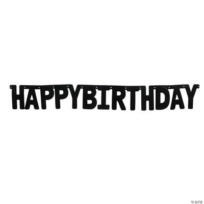 Black “Happy Birthday” Jointed Banner