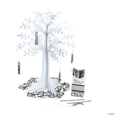 Black & White Wishing Tree Centerpiece