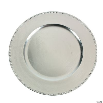 Metallic Silver Charger Platter