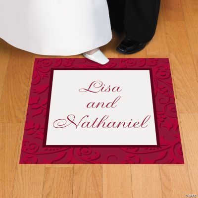 Personalized Red On Red Floor Cling