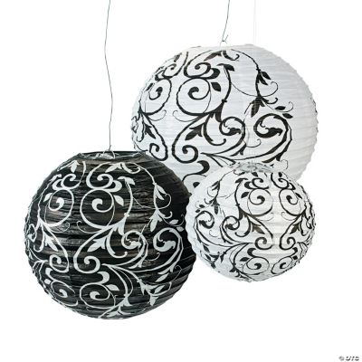 Black & White Paper Lanterns