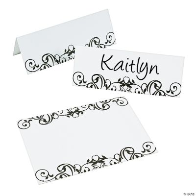 Black & White Place Cards