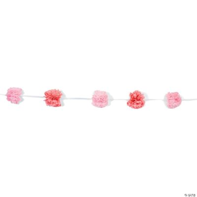 Pink Tissue Paper Pom-Pom Garland