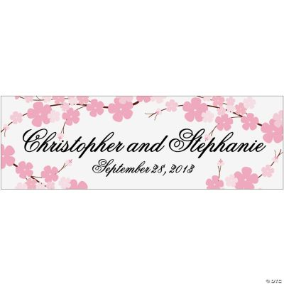 Personalized Cherry Blossom Wedding Banners