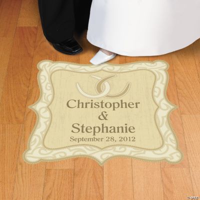 Personalized Rustic Western Wedding Floor Cling