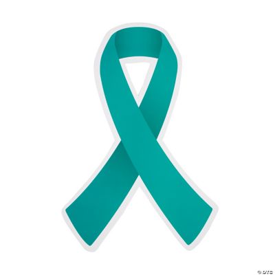 Teal Awareness Ribbon Cutouts