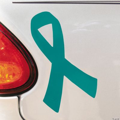 Teal Awareness Ribbon Car Magnets