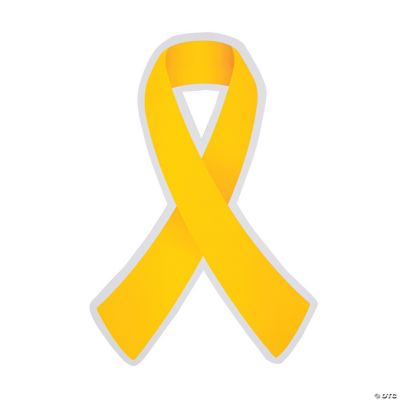 Yellow Awareness Ribbon Cutouts