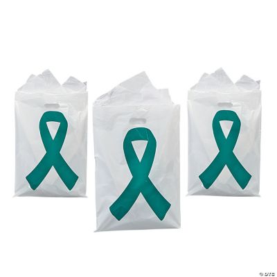 Teal Ribbon Treat Bags