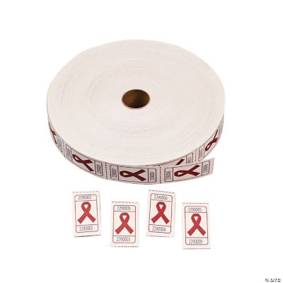 Red Awareness Ribbon Roll Tickets