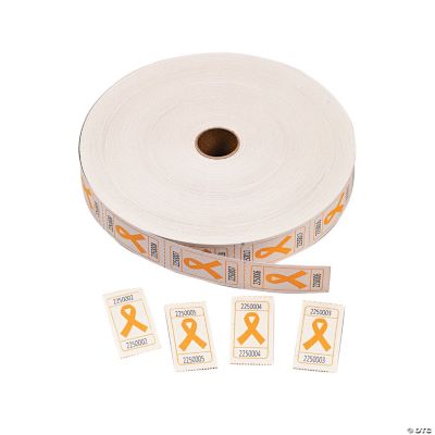 Yellow Awareness Ribbon Roll Tickets