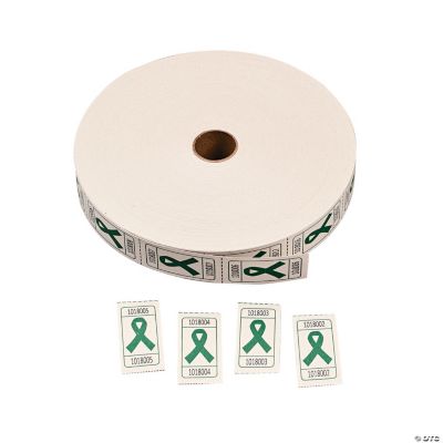 Green Awareness Ribbon Roll Tickets