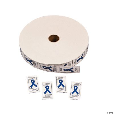 Blue Awareness Ribbon Roll Tickets