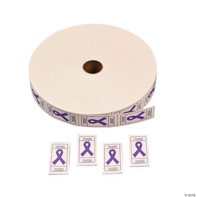 Purple Awareness Ribbon Roll Tickets