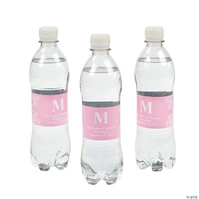 Personalized Monogram Bottle Labels - Pink