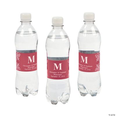 Personalized Monogram Bottle Labels - Red