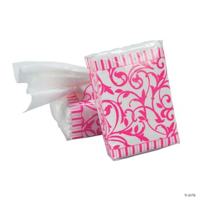 Hot Pink Wedding Facial Tissue Packs