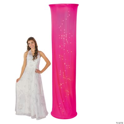 Light-Up Hot Pink Fabric Column