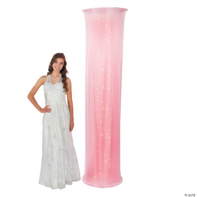 Light-Up Light Pink Fabric Column