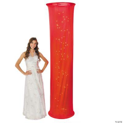 Light-Up Red Fabric Column