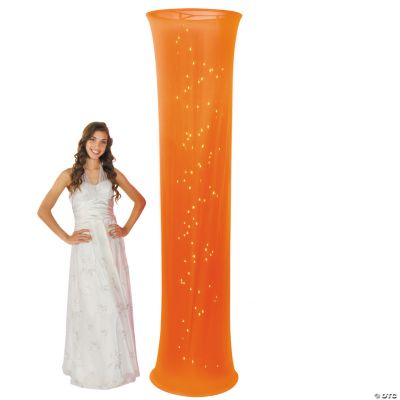 Light-Up Orange Fabric Column