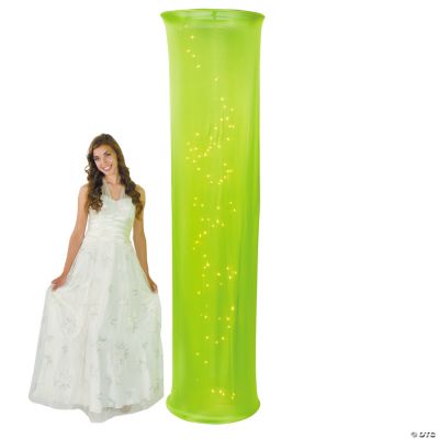 Light-Up Lime Green Fabric Column