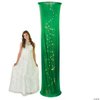 Light-Up Green Fabric Column
