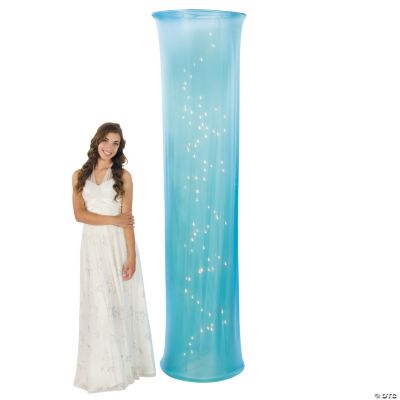 Light-Up Light Blue Fabric Column