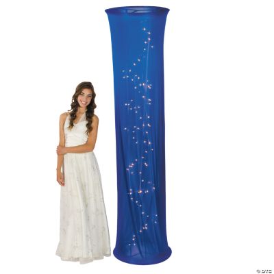 Light-Up Blue Fabric Column