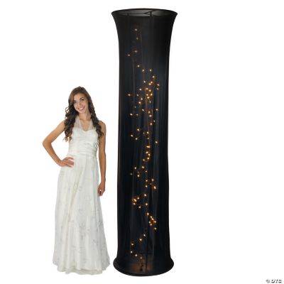 Light-Up Black Fabric Column