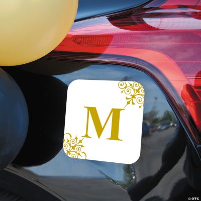 Personalized Gold Monogrammed Car Magnet