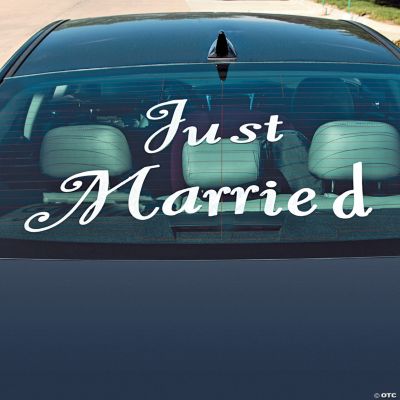 “Just Married” Window Cling