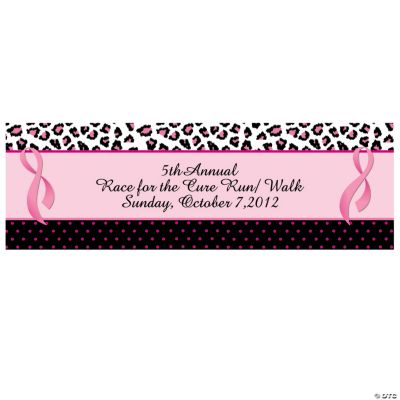 Personalized Sassy Pink Ribbon Banners