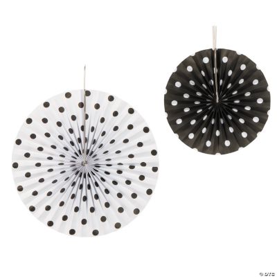 Black Polka Dot Hanging Fans