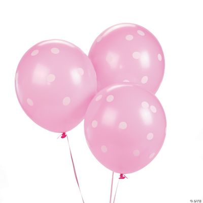 Candy Pink Polka Dot Latex Balloons