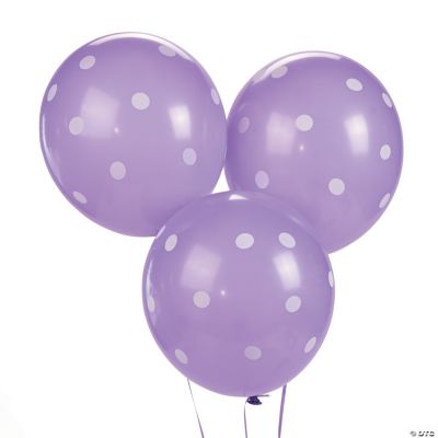 Purple Polka Dot Latex Balloons