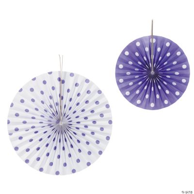 Purple Polka Dot Hanging Fans