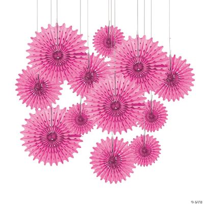 Candy Pink Tissue Hanging Fans