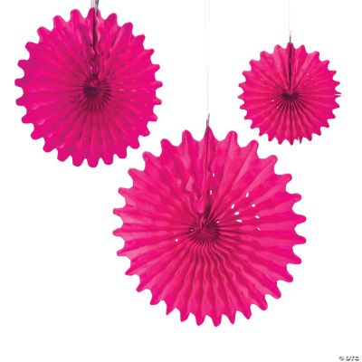 Hot Pink Tissue Hanging Fans