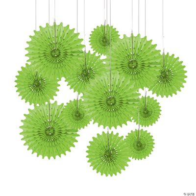 Lime Green Tissue Hanging Fans