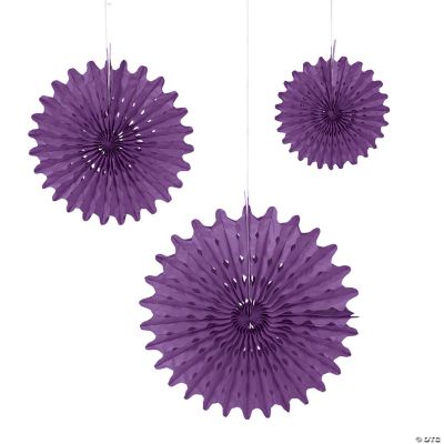 Purple Tissue Hanging Fans