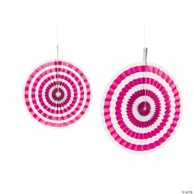 Hot Pink Stripe Hanging Fans