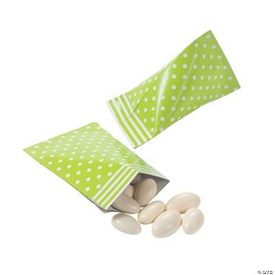 Lime Green Polka Dot Sour Cream Favor Containers