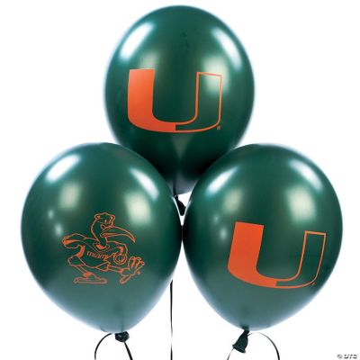 NCAA™ Miami Latex Balloons