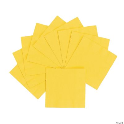 Personalized Beverage Napkins - Yellow