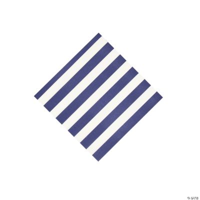 Purple Striped Beverage Napkins