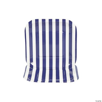 Purple Striped Square Dessert Plates