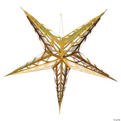 Gold Jumbo 3D Hanging Stars