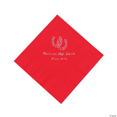 Personalized Western Red Luncheon Napkins