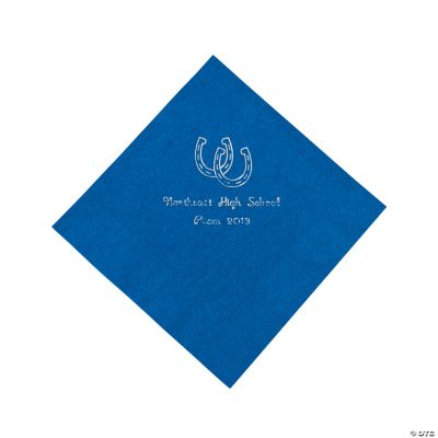 Personalized Western Blue Lunch Napkins